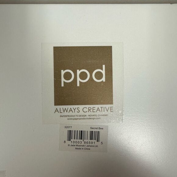 PPD White Blue Black Gold Secret Bee Lacquered Vanity Tray - Picture 7 of 9